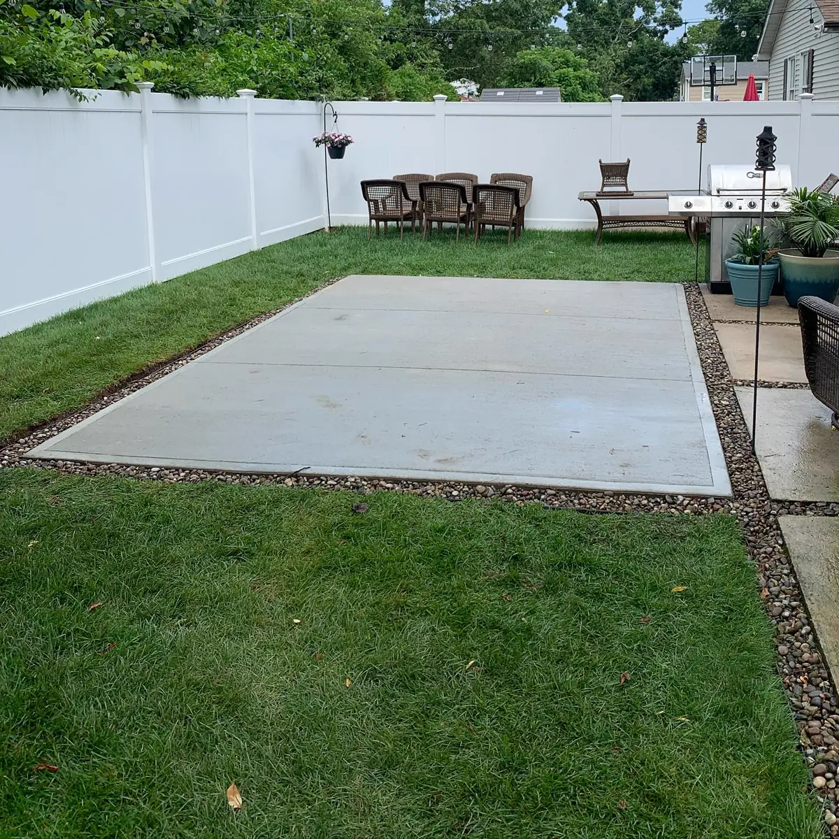 Backyard Concrete Recreation Pad: backyard concrete recreation pad complete