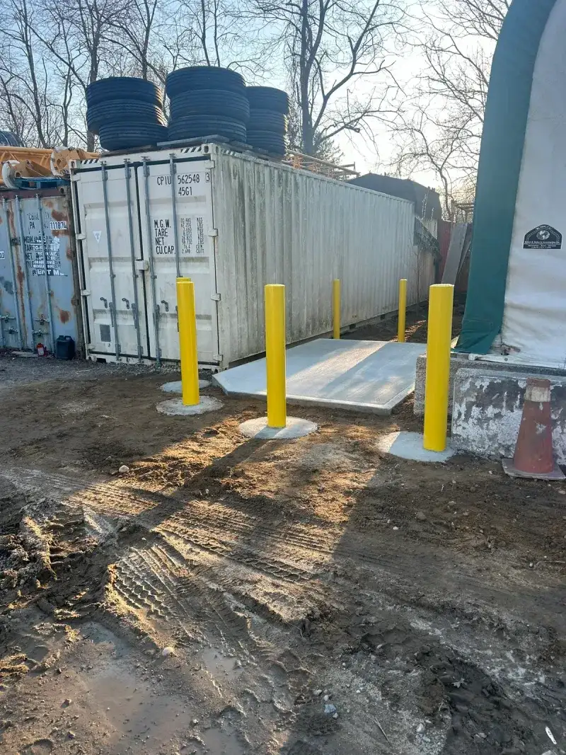 Bollards Installation project on Long Island