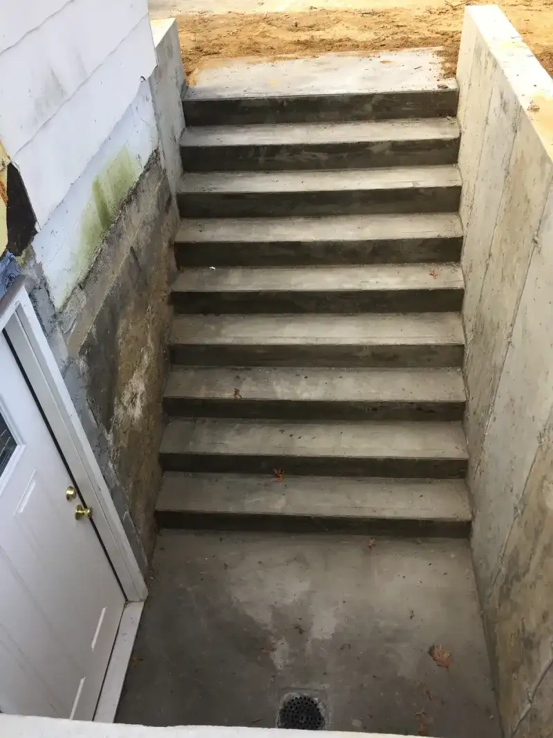 Cellar Entry Concrete Stairwell project on Long Island