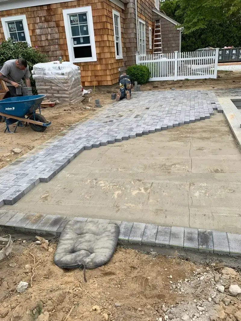 Pool Paver Patio - Before