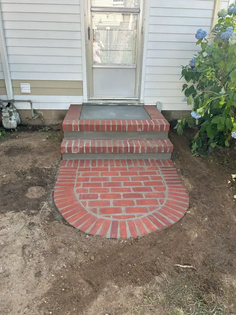 Brick Stoop and Walkway Renovation project on Long Island